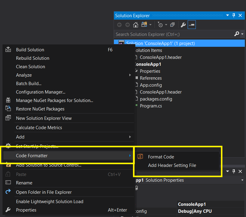 visual studio code formatter